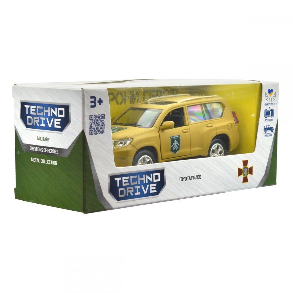 Автомодель TechnoDrive 1:32 серии Шевроны Героев Toyota Prado Хартия KM6188