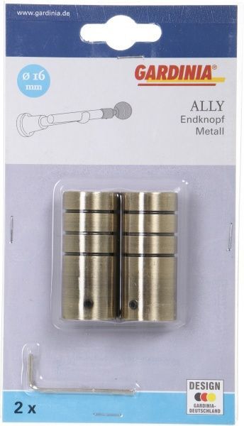 Наконечник Gardinia Ally Циліндр набірний d16 мм антична латунь 2 шт. 