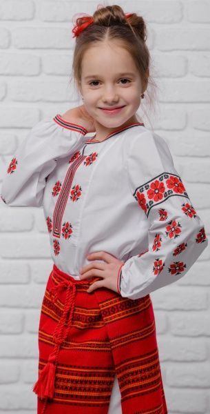 Вишиванка для дівчаток Сварга Епіцентр 2 р.146-152 червоно-чорний 