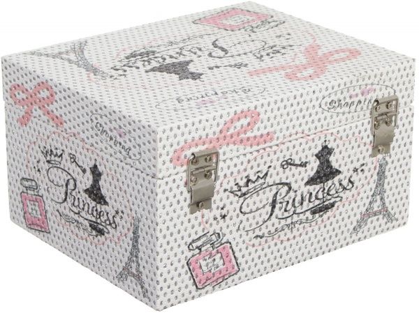 Скринька Прованс 20х16х11 см біло-срібляста