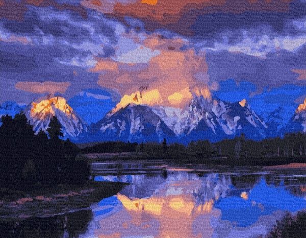 Картина за номерами Озеро в горах BookOpt 