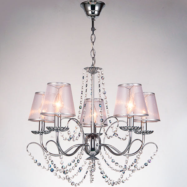 Люстра підвісна Strotskis Gloria 5x40 Вт E14 хром/срібло 10069/5 