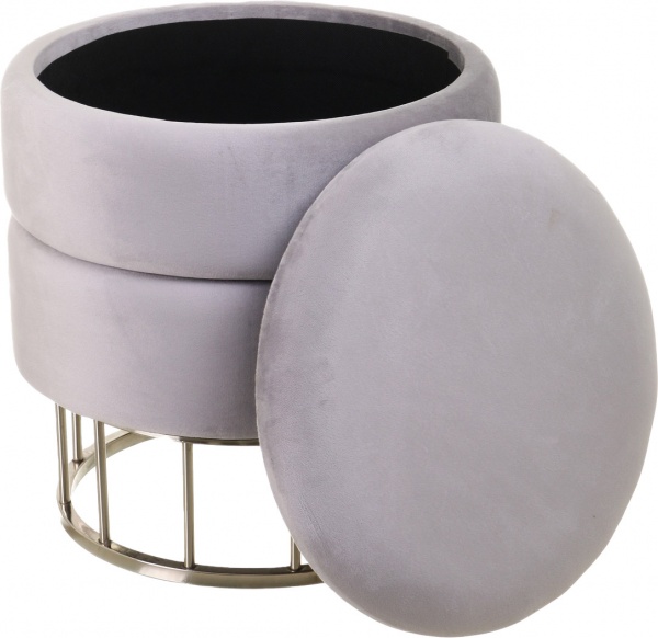 Скриня-пуф для зберігання Laurent світло-сірий 37,5х37,5х41 см 