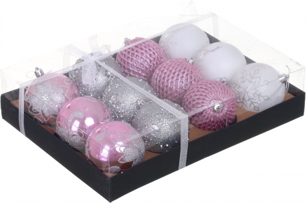 Набор елочных шаров Комплект № 8 d 80 мм 12 шт./уп.