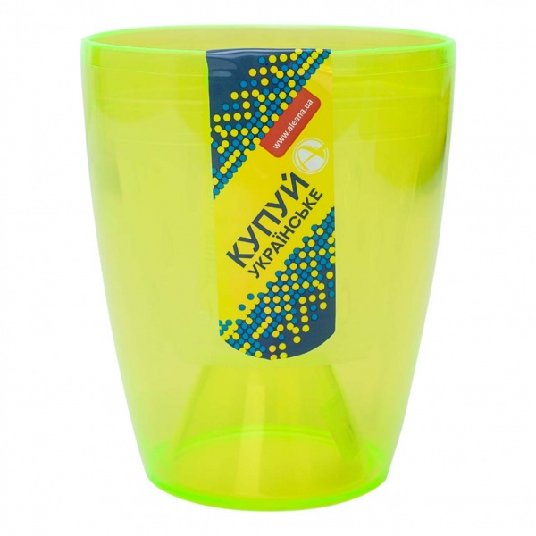 Горшок для орхидей Алеана Орхидея 12х14 смс вазоном дренажным круглый зеленый прозрачный 