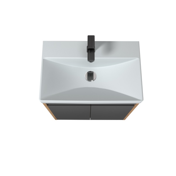 Тумба Мойдодыр Olive 60-U с умывальником Sempre 60 подвесная/напольная