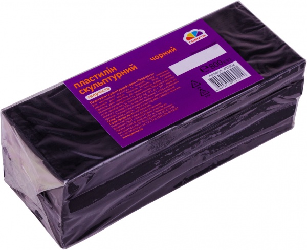 Пластилін скульптурний Гамма UA чорний 402302 800 г 