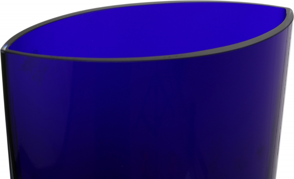 Ваза скляна Wrzesniak Glassworks Curve 19,5 см синя 17-818B