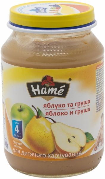 Пюре Hame Яблуко та груша 190 г 8595139712679  