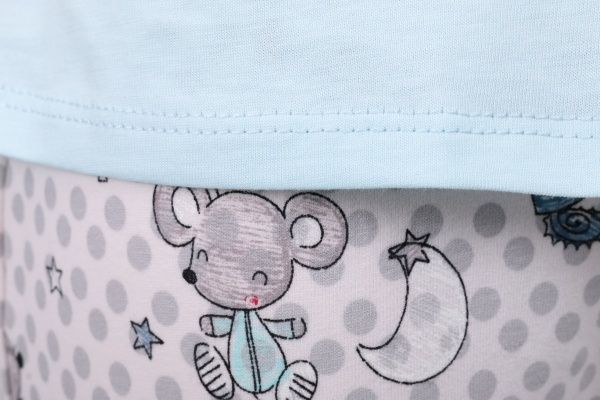 Пижама женская Roksana Mouse 767/12008 р. S голубой с бежевым 