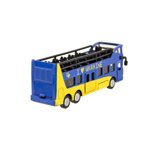 Автомодель Технопарк Автобус двоповерховий Україна 1:43 SB-16-21-UKR