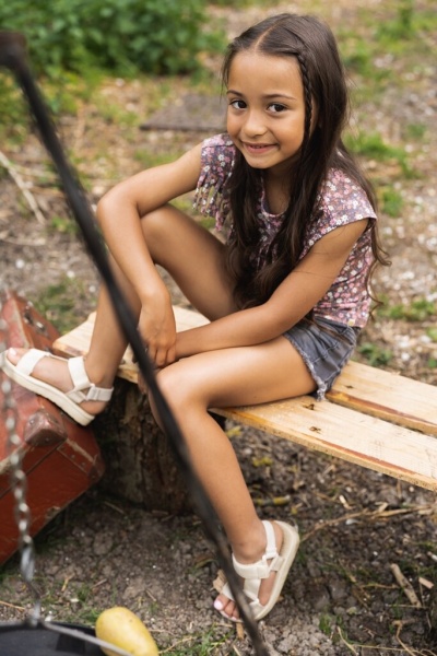 Шорты для девочек Koko Noko р.122 серый с рисунком T46942-37 