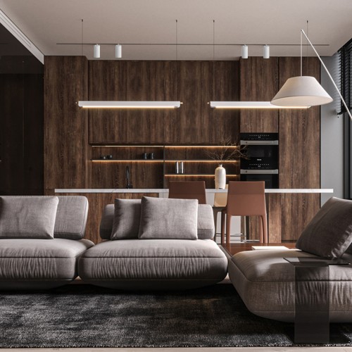 Трековый прожектор Feron под лампу ML332 серый 