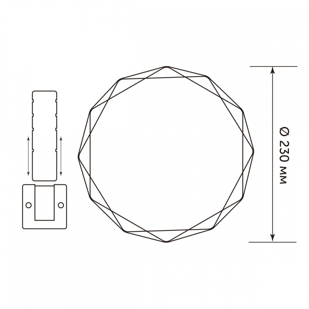 Світильник стельовий LIGHT SET DRAGOBRAT LS 36 Вт білий 4500 К