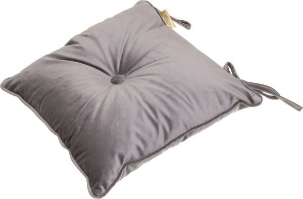 Подушка на стілець Велюр 40х40 см сірий La Nuit