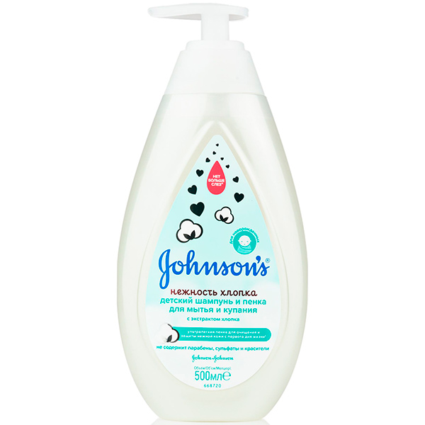 Шампунь-пінка Johnson's Baby Ніжність бавовни 500 мл
