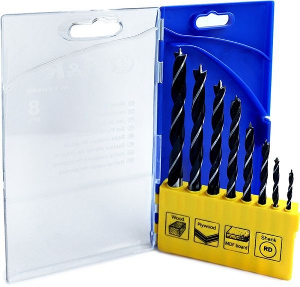 Набор сверл по дереву S&R 3-10 мм 8 шт. 216800008