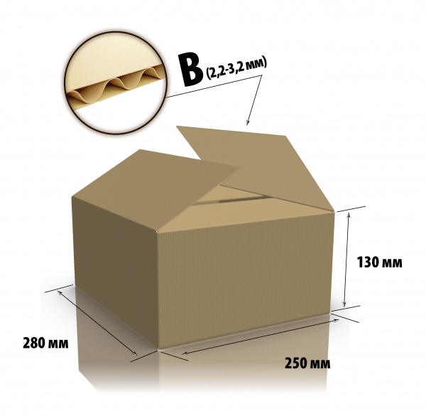 Гофроящик 250 x 280 x 130 мм