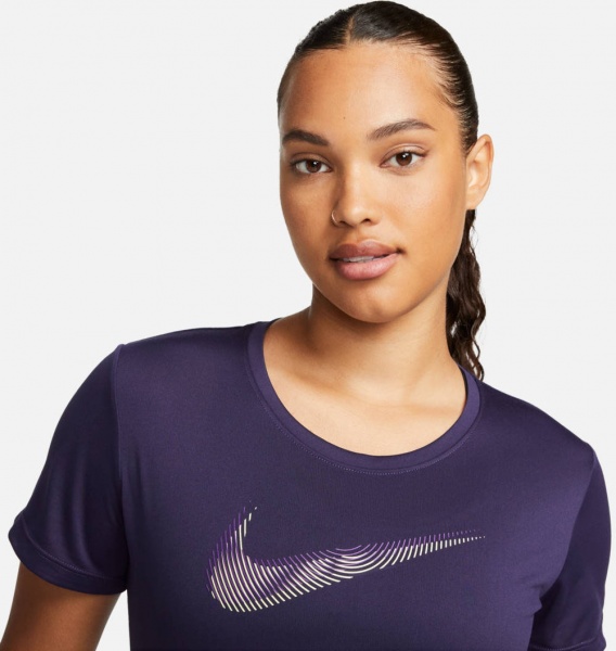 Футболка Nike W NK DF SWOOSH HBR SS TOP FB4696-555 р.M синій