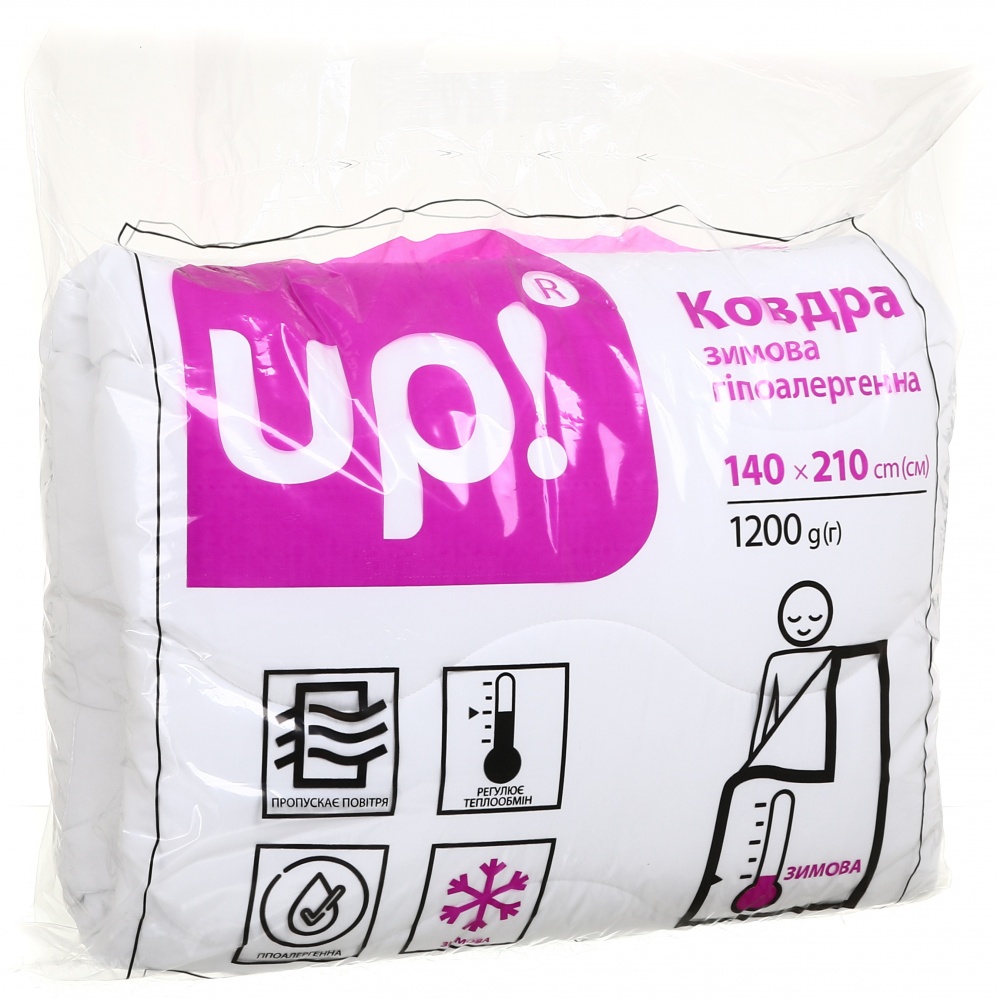 Одеяло 145x210 см UP! (Underprice) белый