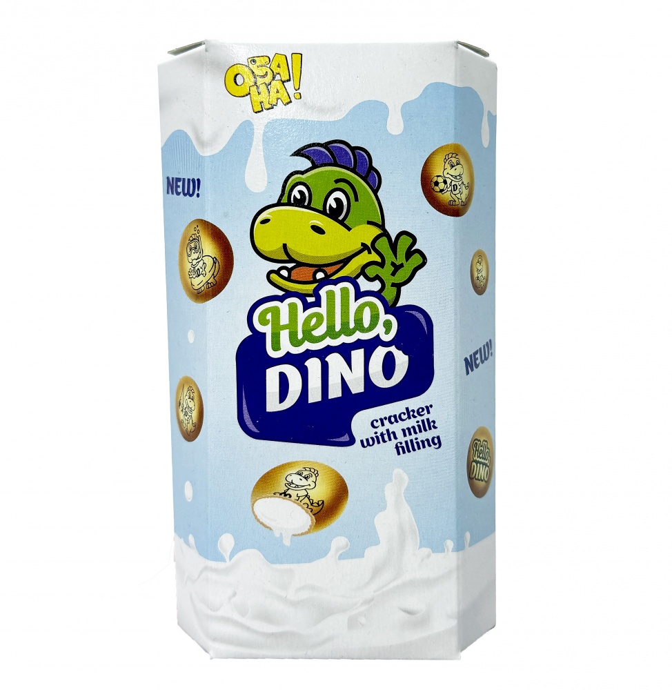 Крекер ОБА-НА HELLO DINO с молочной начинкой 50 г