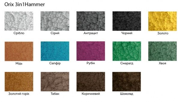 Емаль Atoll ORIX HAMMER 3 в 1 шоколад глянець 2л