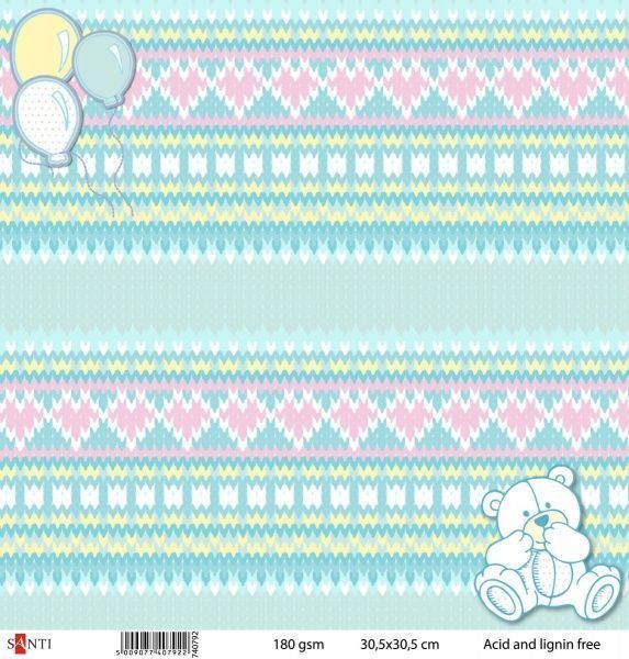 Бумага для скрапбукинга №28 5 шт. 30,5x30,5 см 180 г/м² разноцветный 