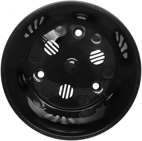 Горщик пластиковий Santino Арте круглий 0,6л біло-чорний 