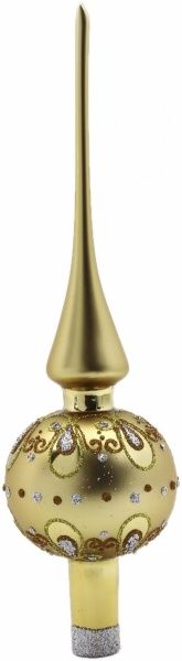 Верхівка скляна d70 глянцева d70 мм золотий