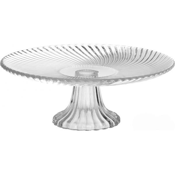 Блюдо на ніжці Fecund Surge clear (MCF2206-11) 26 см