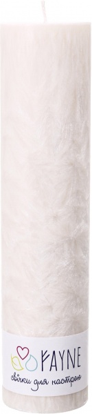 Свічка Циліндр пальмова бежева 6х26 см ТМ FAYNE