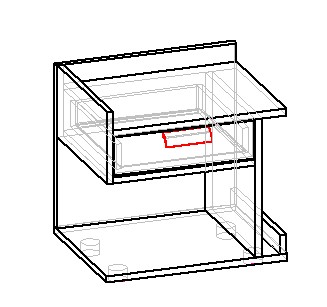 Тумба приліжкова Вісент Бекстріт ПР БК14 білий / дуб крафт сірий 