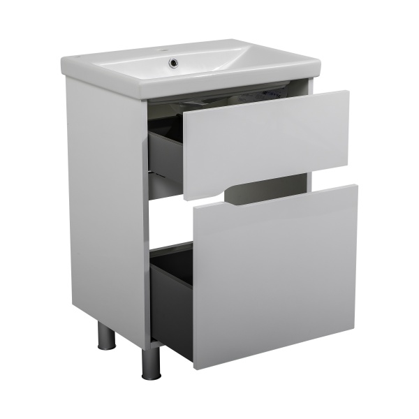 Тумба на ножках Aqua Rodos Сідней 60 белый глянец с умывальником