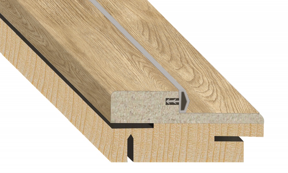 Дверная коробка телескопическая ОМиС компланарная Г-образная 2050x80 мм дуб нэшвилл