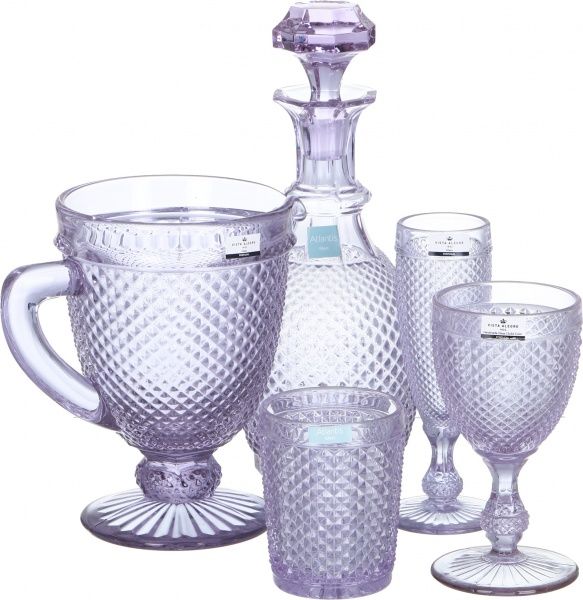 Набор бокалов для шампанского Bicos Cinza лиловый 190 мл 4 шт. 49000088 Vista Alegre