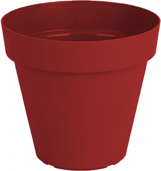 Горщик пластиковий Artevasi Capri Pot круглий 87л темно-червоний 