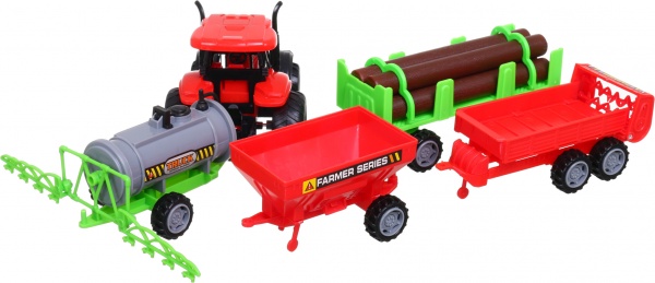 Ігровий набір Shantou х36 шт. ферма 45х34 см червоний JY301557