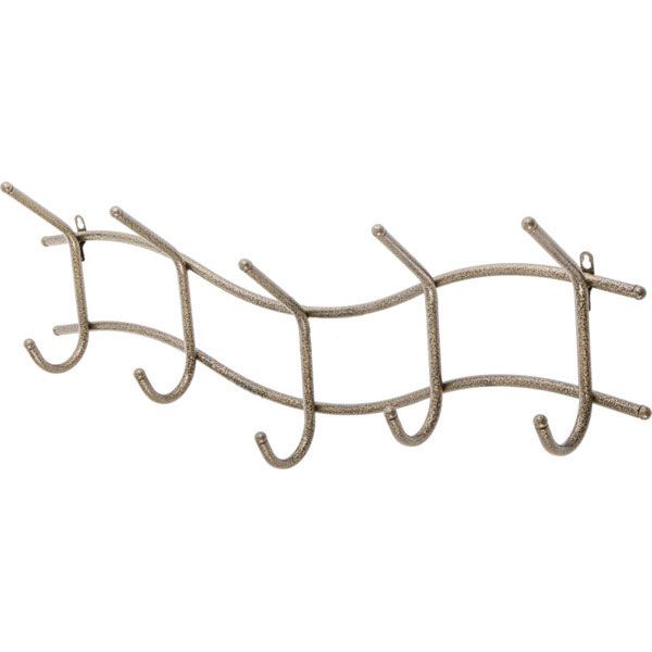 Вешалка для одежды навесная Волна бронза