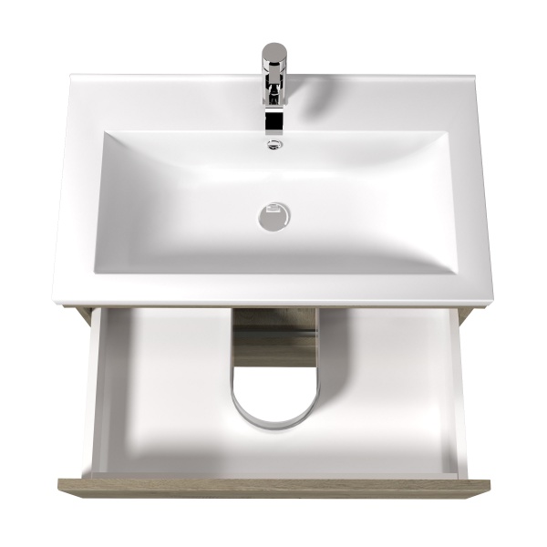 Тумба подвесная ScandiSPA Wood 70-A c умывальником Cosmopolitan 70