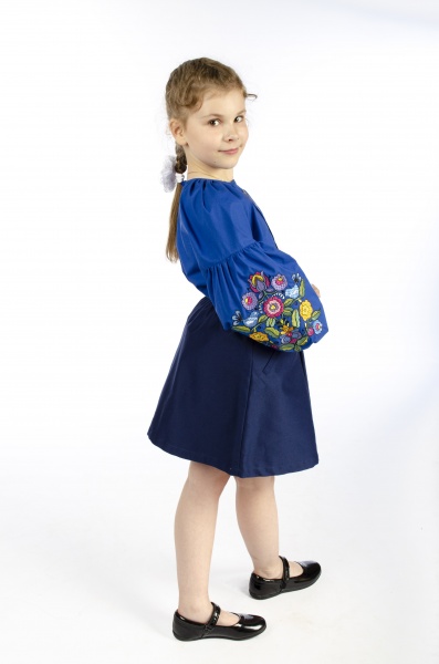 Вишиванка для дівчаток Едельвіка р.116 синій 50-23/00 