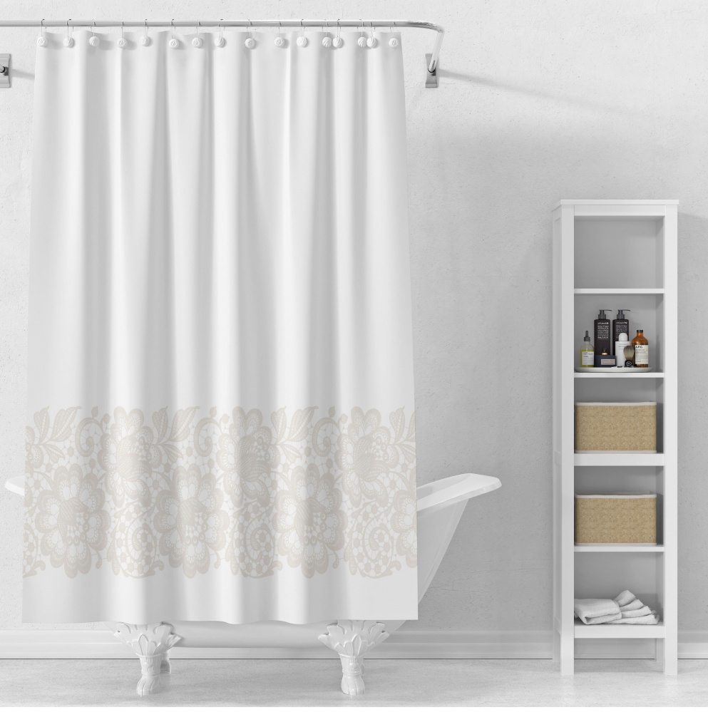 Шторка для ванны Rapal Lace 180х180 см