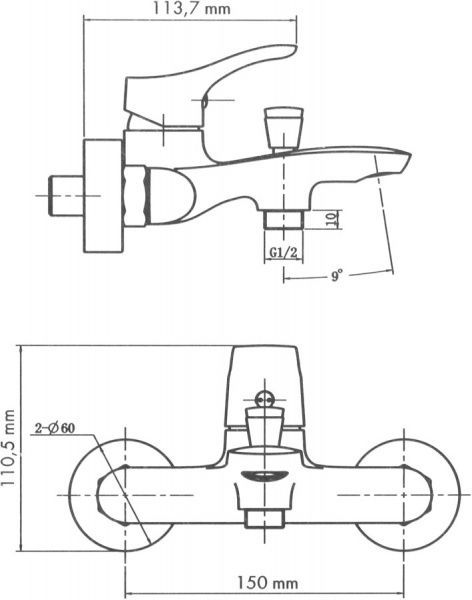 Смеситель для ванны Scandispa Inari FF35320-2