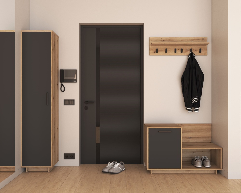 Тумба для обуви Грейд Vesto 1д 602х933х418 мм дуб эвок прибрежный