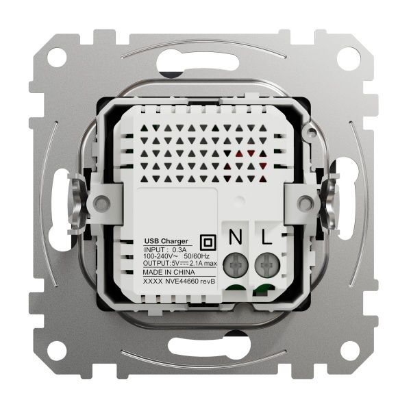 Розетка USB двойная Schneider Electric Sedna Design тип A + A 2,1A черный SDD114401