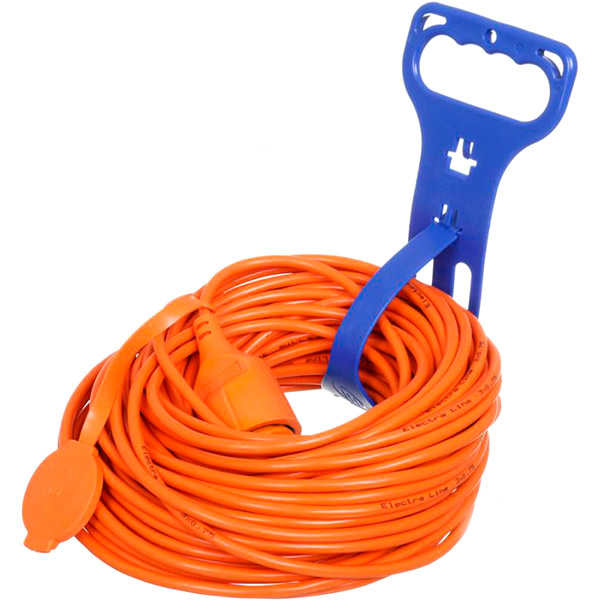 Удлинитель Electraline садовый с заземлением 1 гн. желтый 30 м 