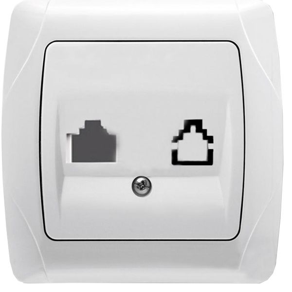 Розетка Viko телефонна біла