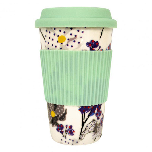 Чашка с крышкой Flower story 440 мл 21-279-124 Keramia
