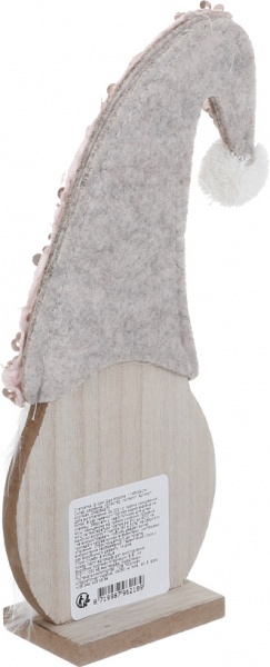 Статуэтка декоративная Санта розовая 24 см 