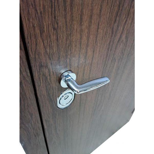 Дверь входная Булат Гарант гладкая 156 Уличная дуб темный 2050x950мм правая