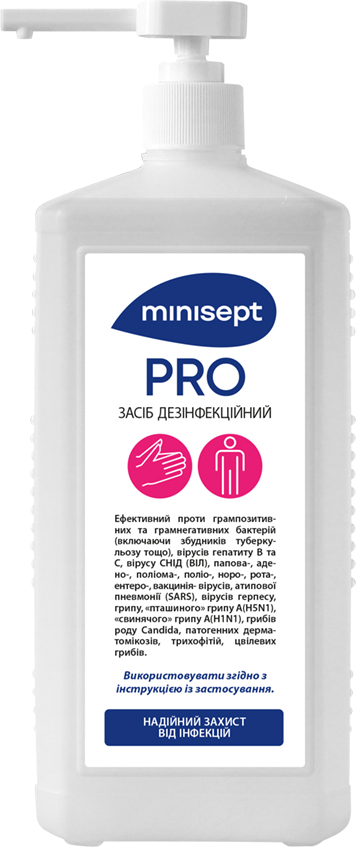 Антисептик Minisept PRO з дозатором 1 л